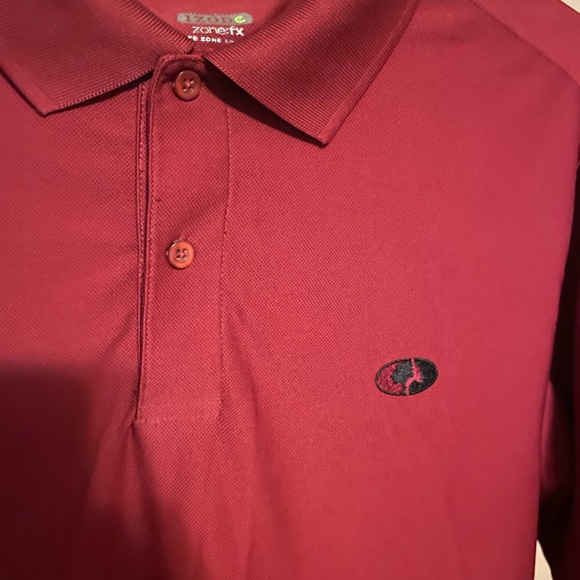 Men’s Izod Zone FX Mossy Oak Collar Neck Top Soze Large - Picture 5 of 7